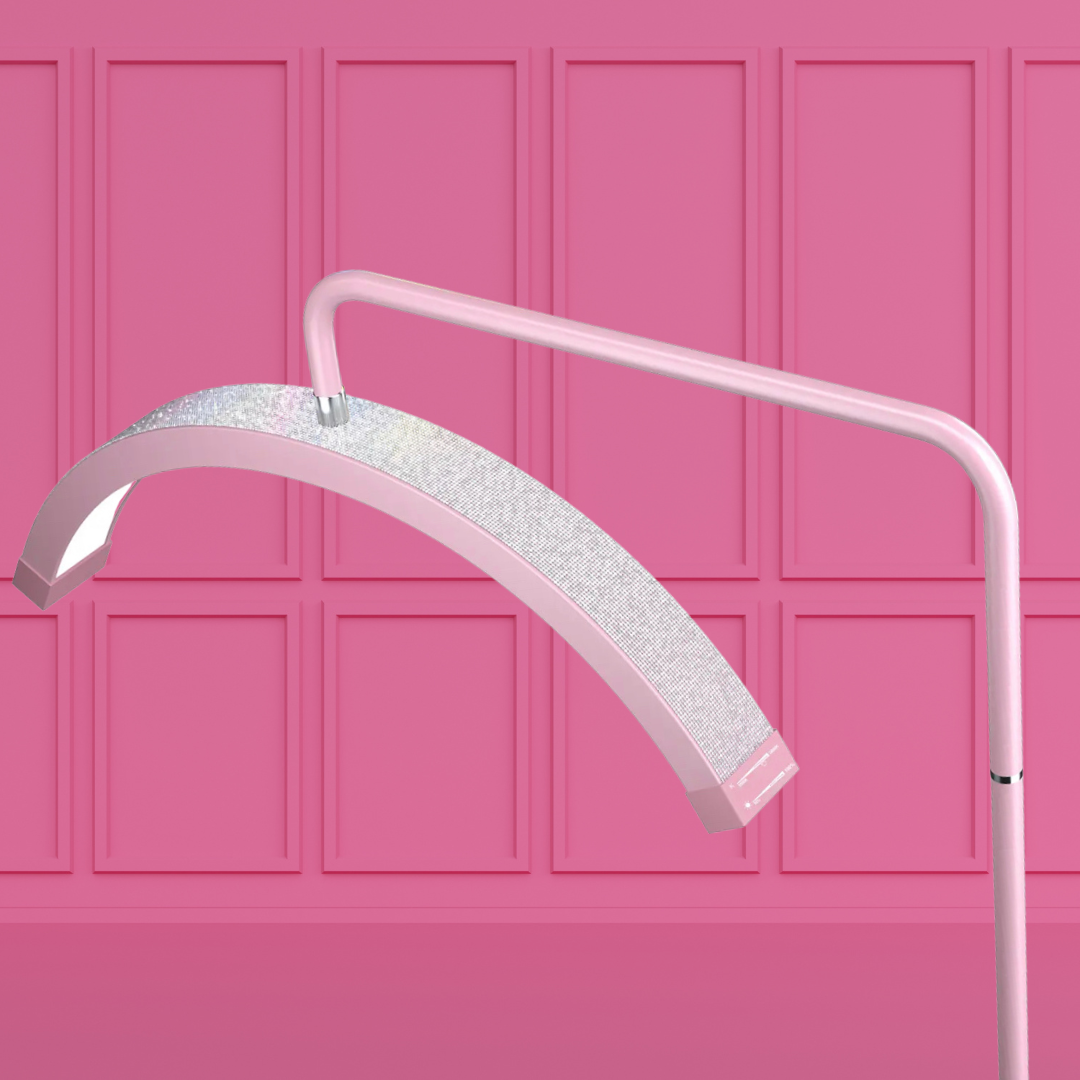 LED Rhinestone Half Moon Floor Light