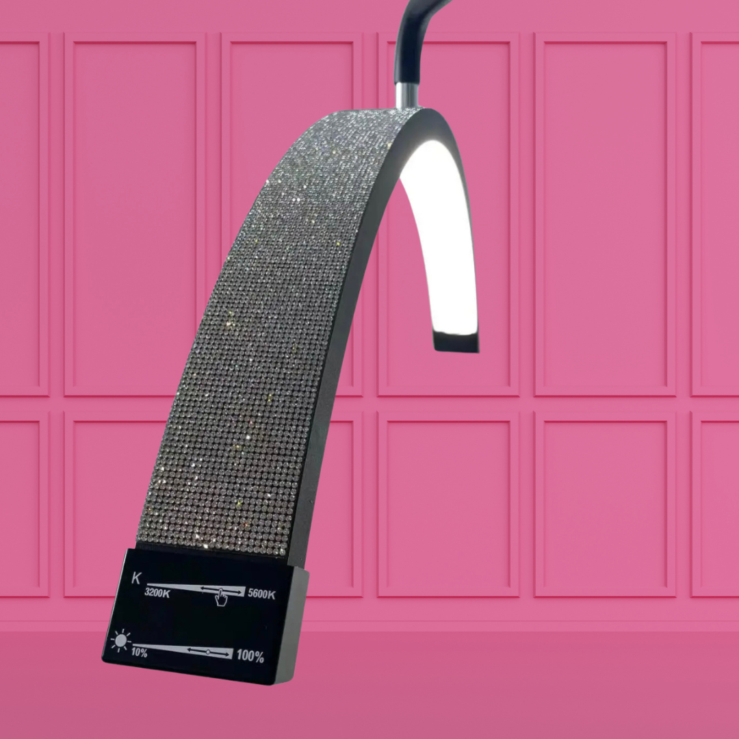 LED Rhinestone Half Moon Floor Light