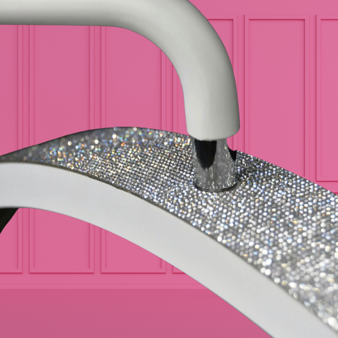 LED Rhinestone Half Moon Floor Light